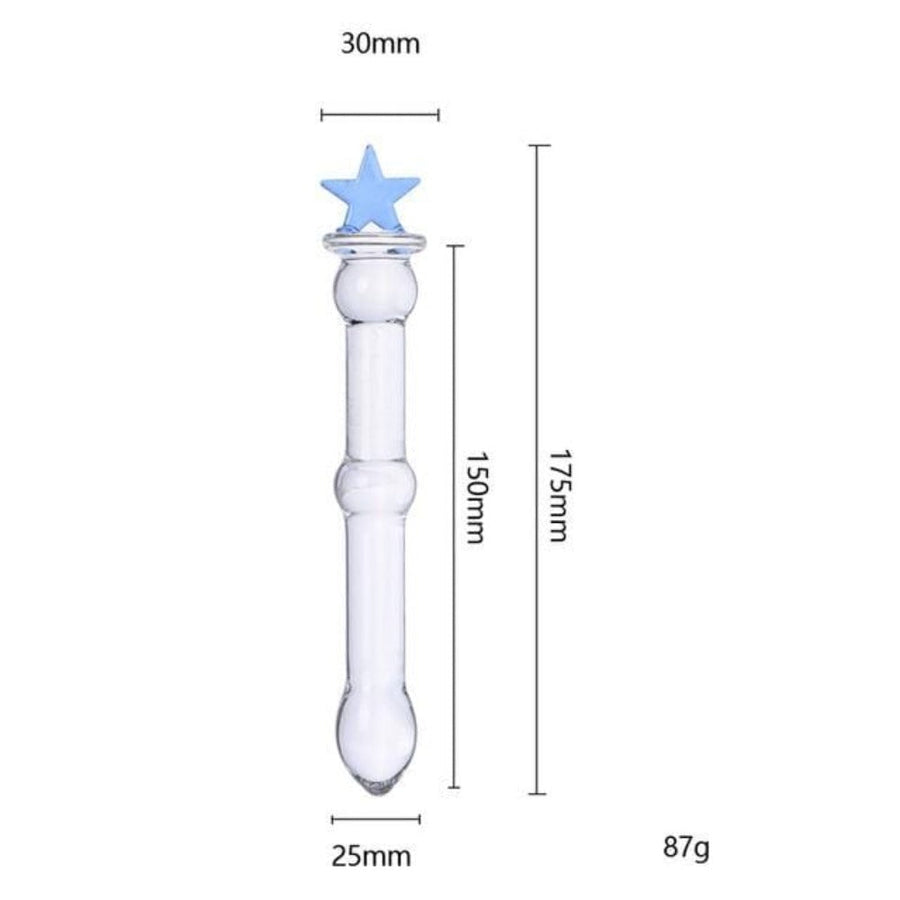Sexy Star Clear Glass Dildo BDSM, gallery view 2