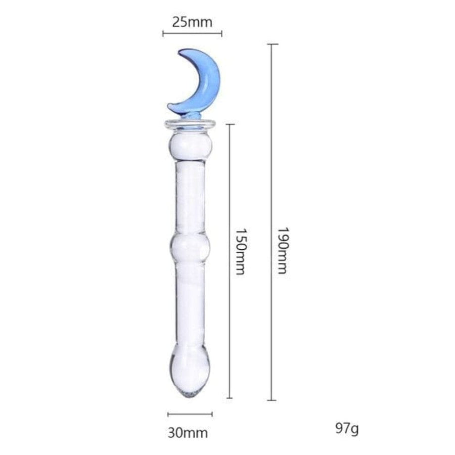 Elegant Crescent Moon Glass Dildo BDSM, gallery view 2