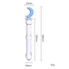 Load image into Gallery viewer, Elegant Crescent Moon Glass Dildo BDSM
