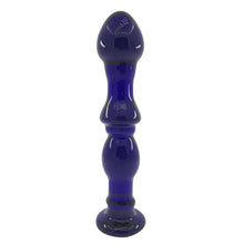 Load image into Gallery viewer, Pleasant Glass Stimulation Blue Anal Dildo BDSM
