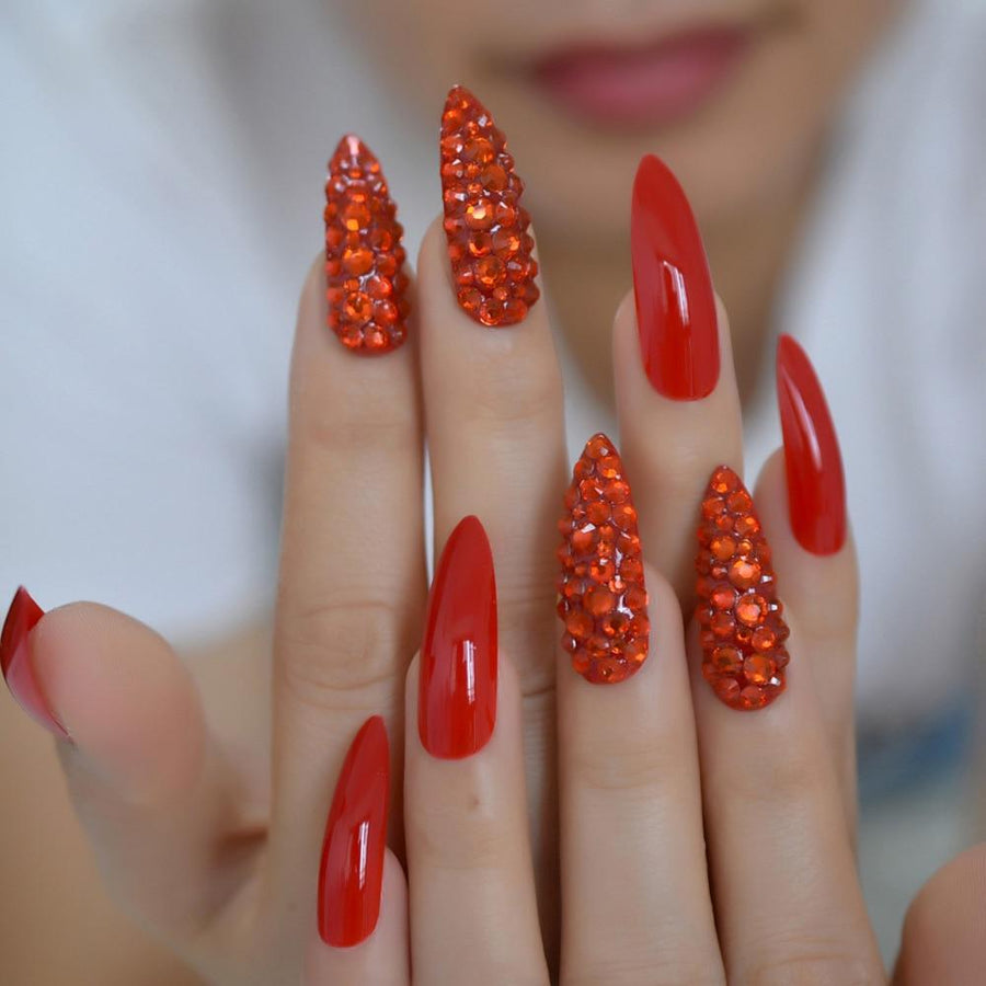 Luxury Crystal Faux Nails BDSM product view