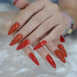 Luxury Crystal Faux Nails BDSM