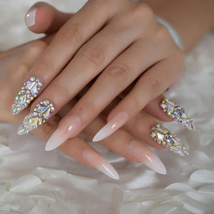 Luxury Crystal Faux Nails BDSM