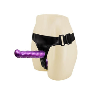 Double Penetration Purple Strap On Dildo BDSM