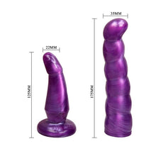 Load image into Gallery viewer, Double Penetration Purple Strap On Dildo BDSM
