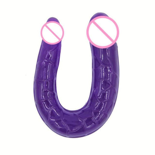 Jelly Double Head Purple Dildo BDSM product view