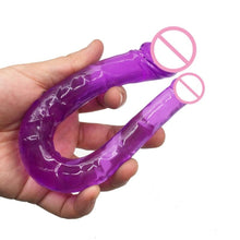 Load image into Gallery viewer, Purple U-Shaped Soft Jelly Dildo
