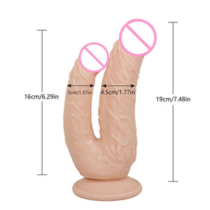 Double Penis Dildo With Suction Cup