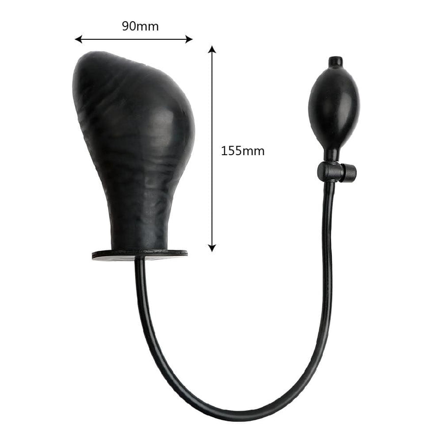 Pussy Expanding Black Inflatable Dildo BDSM, gallery view 6