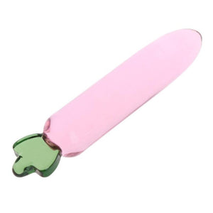 6 Zoll rosa Karotten-Kristalldildo