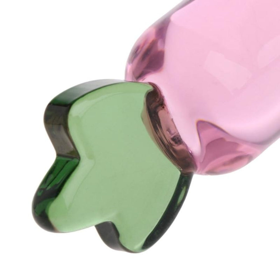 6 Inch Pink Carrot Crystal Dildo, gallery view 3