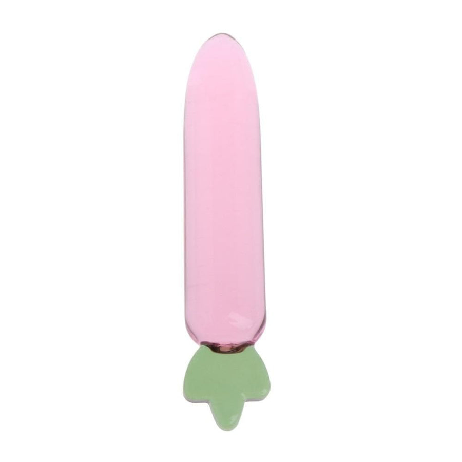 6 Inch Pink Carrot Crystal Dildo, gallery view 4