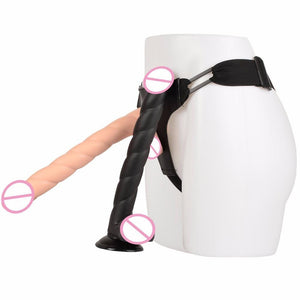 Sinnlich aufspießender 11-Zoll-Umschnalldildo für BDSM