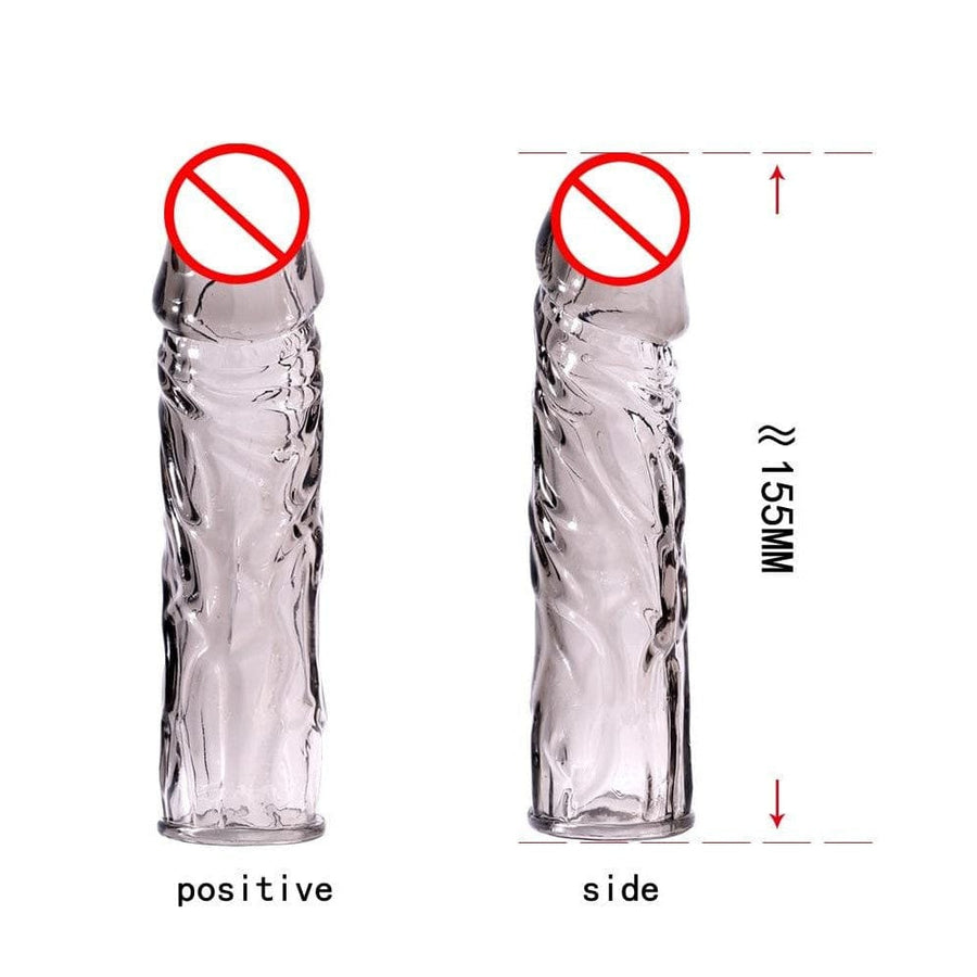 Reusable Crystallized Silicone Penis Extenders BDSM, gallery view 9