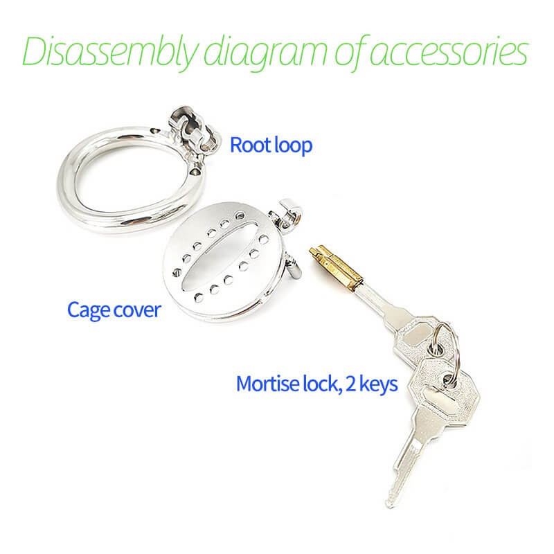 Super Small Stainess Steel Sissy Chastity Cage, gallery view 5