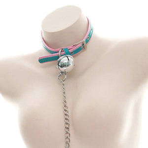 Sissy Lederhalsband mit Glöckchen BDSM