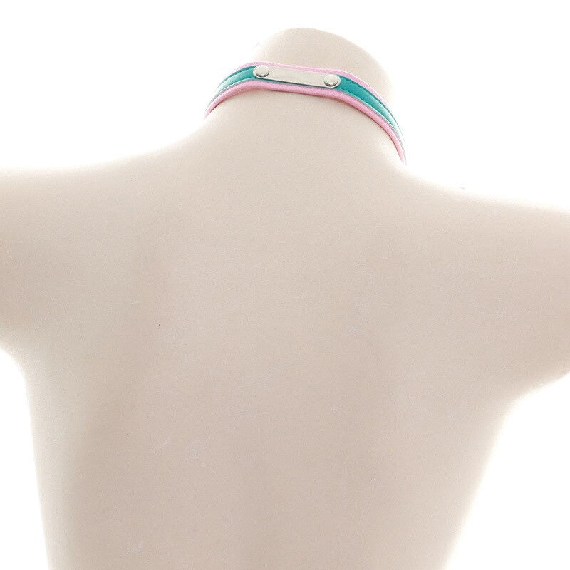 Sissy Leather Choker Collar With Bell BDSM, gallery view 6