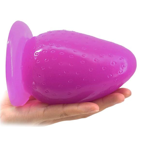 Purple Strawberry Anal Dildo With Suction Cup BDSM, gallery view 2