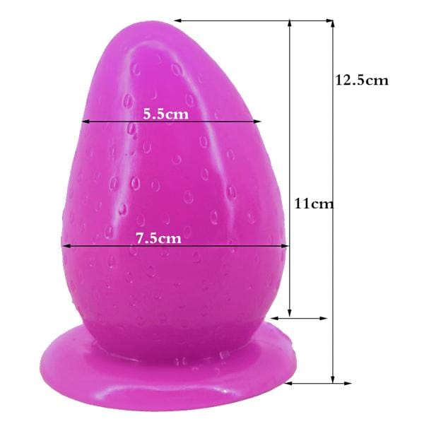 Purple Strawberry Anal Dildo With Suction Cup BDSM, gallery view 3