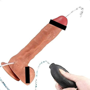 Realistic 9 Inch Squirting Dildo With Suction Cup BDSM