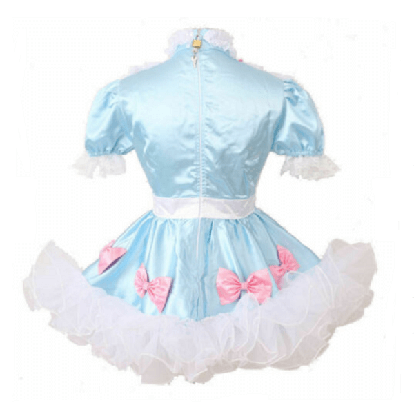 Male Satin Lockable Maid Bow Dress, gallery view 5