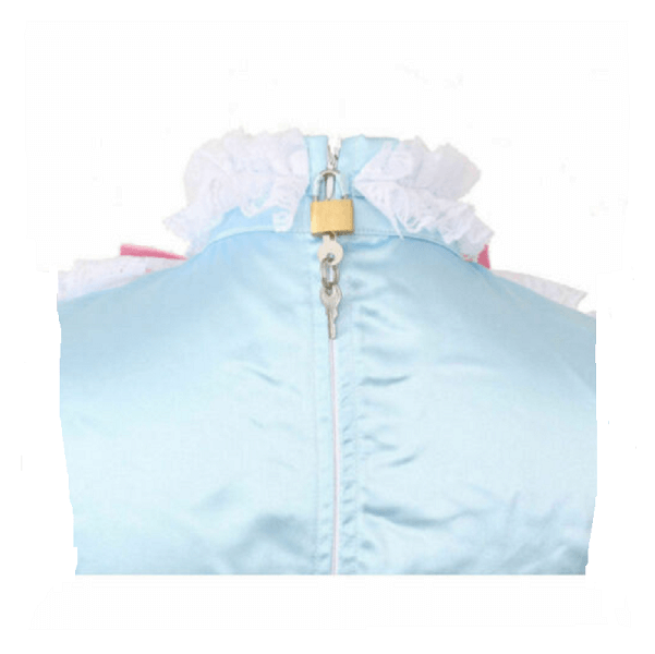 Male Satin Lockable Maid Bow Dress, gallery view 6