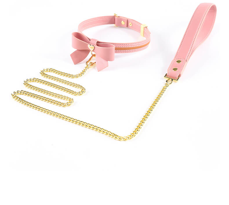 SEVANDA Fun Bow Leather Collar product view