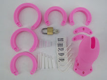 Load image into Gallery viewer, Silicone Chastity Cage  Perverse Pink(all rings included)
