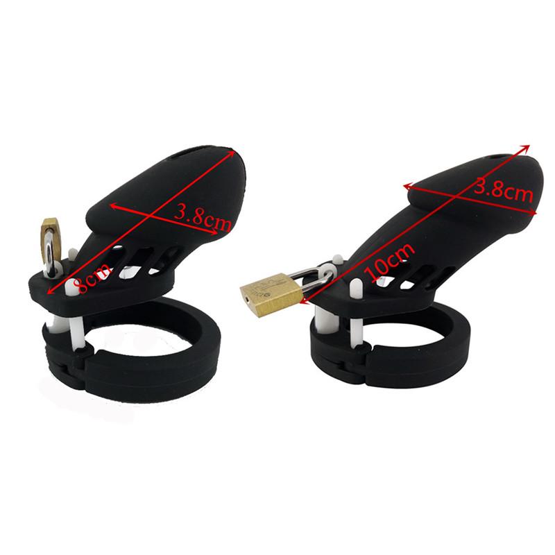 Silicone Cock Cage for beginners 3.15 inches and 3.74 inches long, gallery view 3