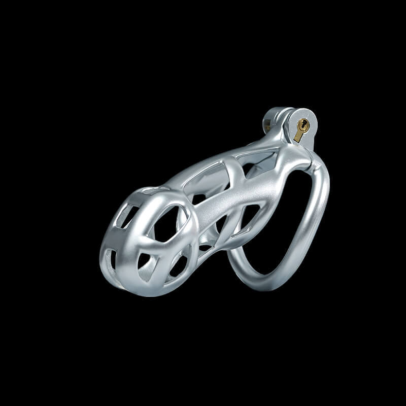 Silver Cobra Chastity Cage Kit 1.77 To 4.13 Inches Long, gallery view 6