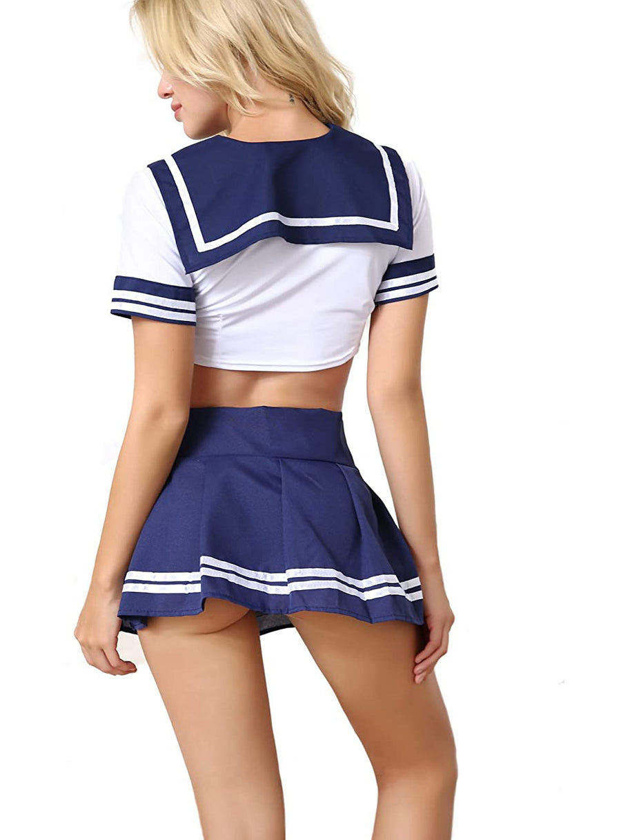 Sissy Outfit Lingerie Roleplay Sailor Costumes with Socks, gallery view 2