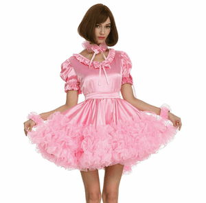 Robe rose duveteuse Sissy