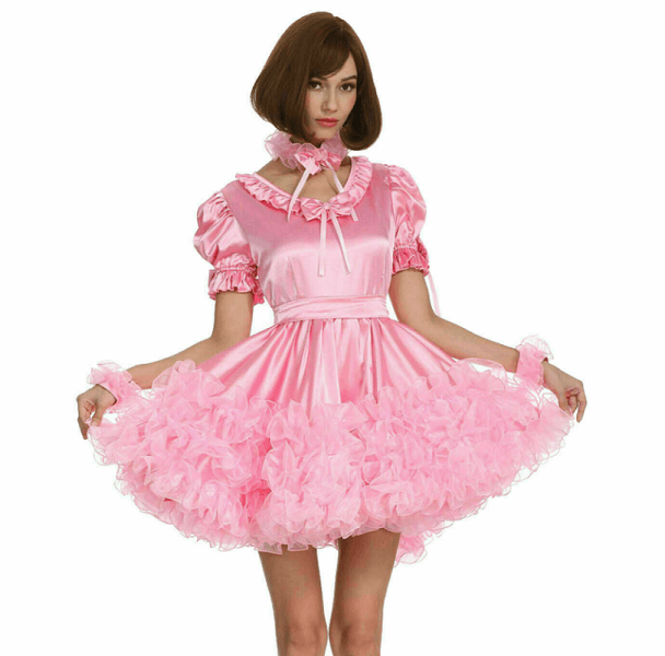 Robe rose duveteuse Sissy