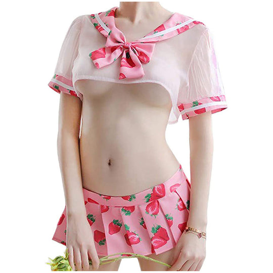 Strawberry Cosplay Lingerie Set product view