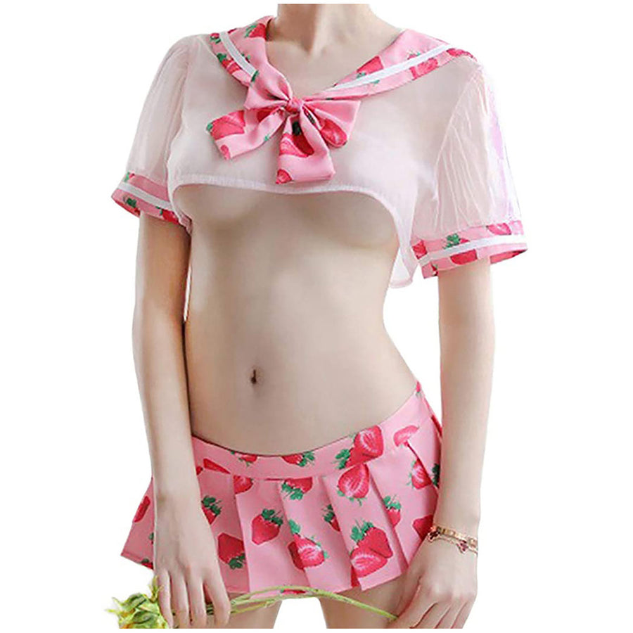 Strawberry Cosplay Lingerie Set product view