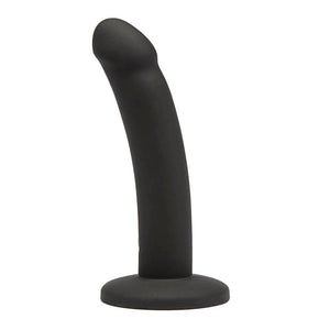 Glatter 6-Zoll-Dildo in Schwarz mit Saugnapf BDSM