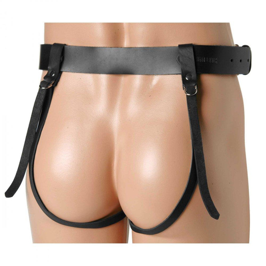 Penetration Premium Leather Dildo Harness for Men, gallery view 2