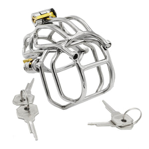 Stainless Steel Detachable PA Puncture Chastity Device
