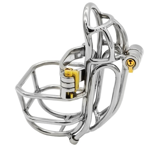 Stainless Steel Detachable PA Puncture Chastity Device product view