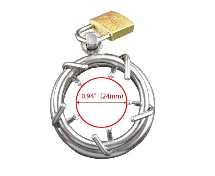Stainless Steel Male Chastity Device, gallery view 2