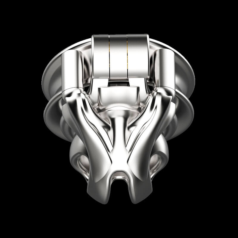 Small Stainless Steel Python V7.0 Chastity Device, gallery view 2