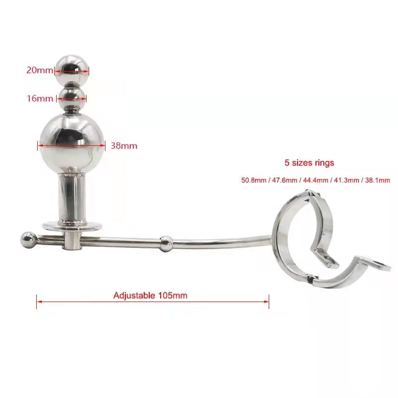 Chastity Butt Plug - Chastity Cage with Butt Plug, gallery view 10