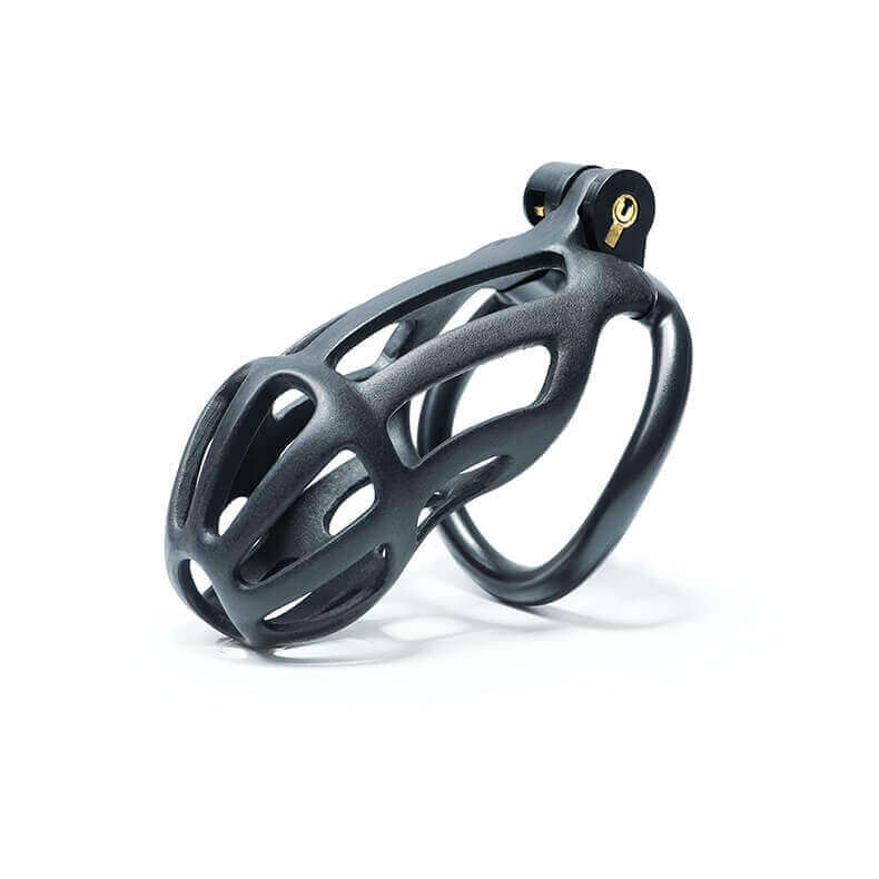 Stripe Cobra Chastity Cage with 4 Arc Rings, gallery view 2