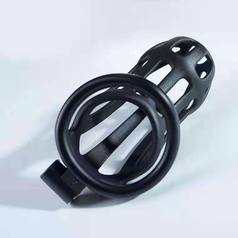 Stripe Cobra Chastity Cage with 4 Arc Rings, gallery view 5