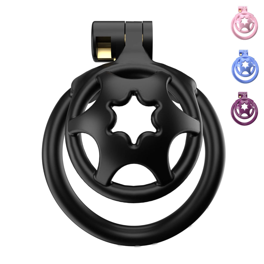 Super Small WX-2 Sissy Chastity Cage With 5 Arc Rings product view