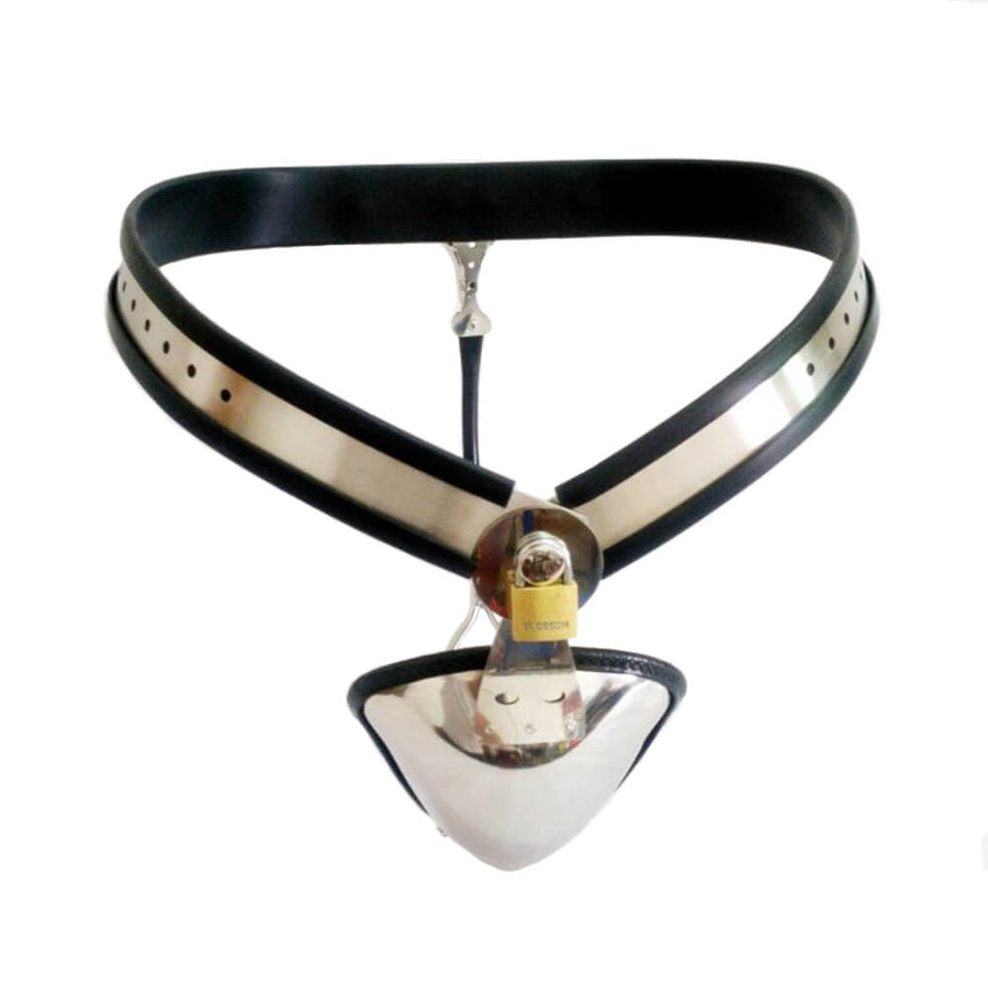 Male Stainless Steel Chastity Belt Adjustable, gallery view 5