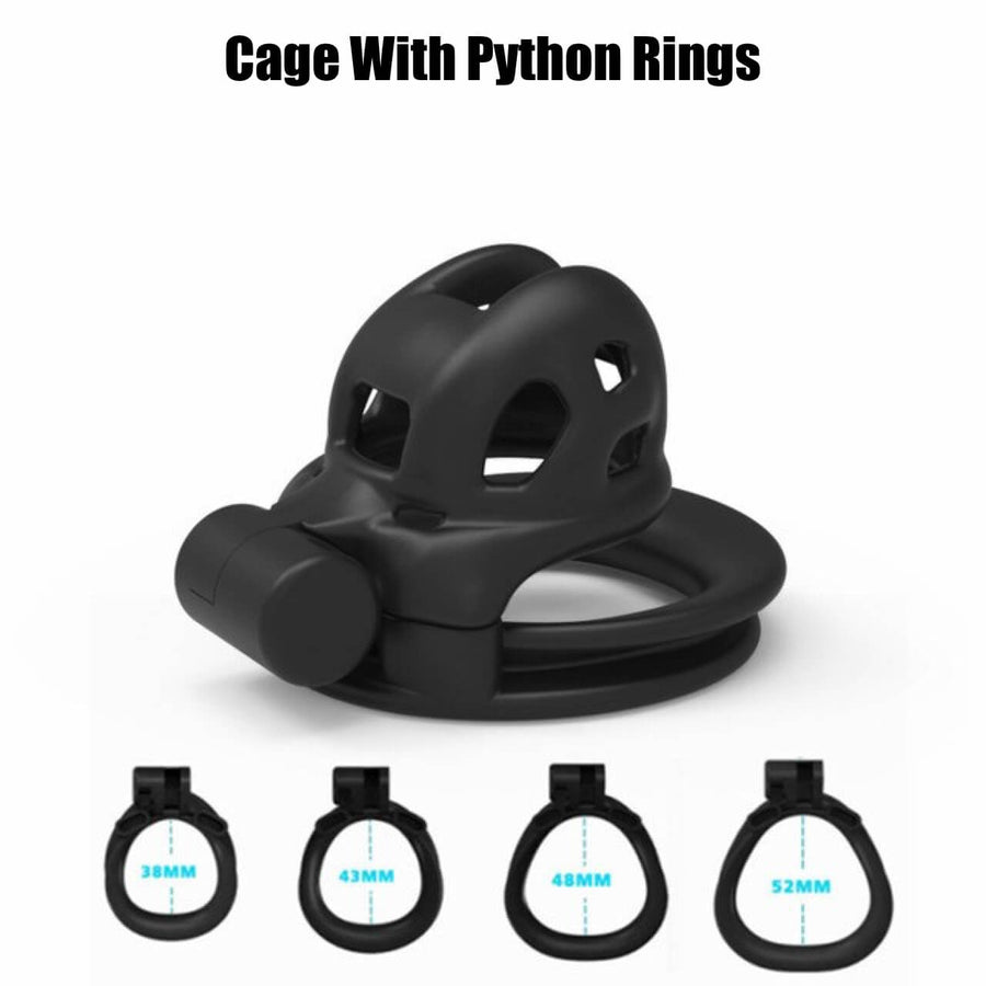 Super-Mini Cobra Chastity Cage Kits 1.81 inches Long, gallery view 7