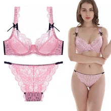 Load image into Gallery viewer, Vicky Pink Sissy Bra Set
