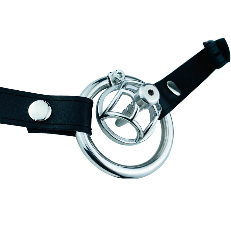 No Escape Chastity Cock Cage with Belt, gallery view 2