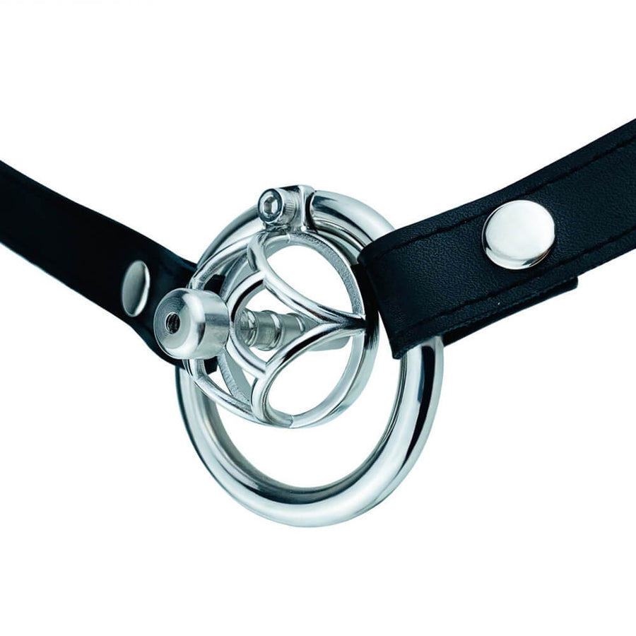 No Escape Chastity Cock Cage with Belt product view